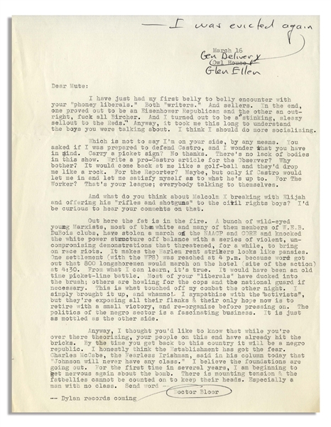 Fascinating Hunter S. Thompson Letter From March 1964 Regarding the Sheraton Palace Hotel Strike, ''phoney liberals'' & More -- ''...I honestly think the Establishment has got the fear...''